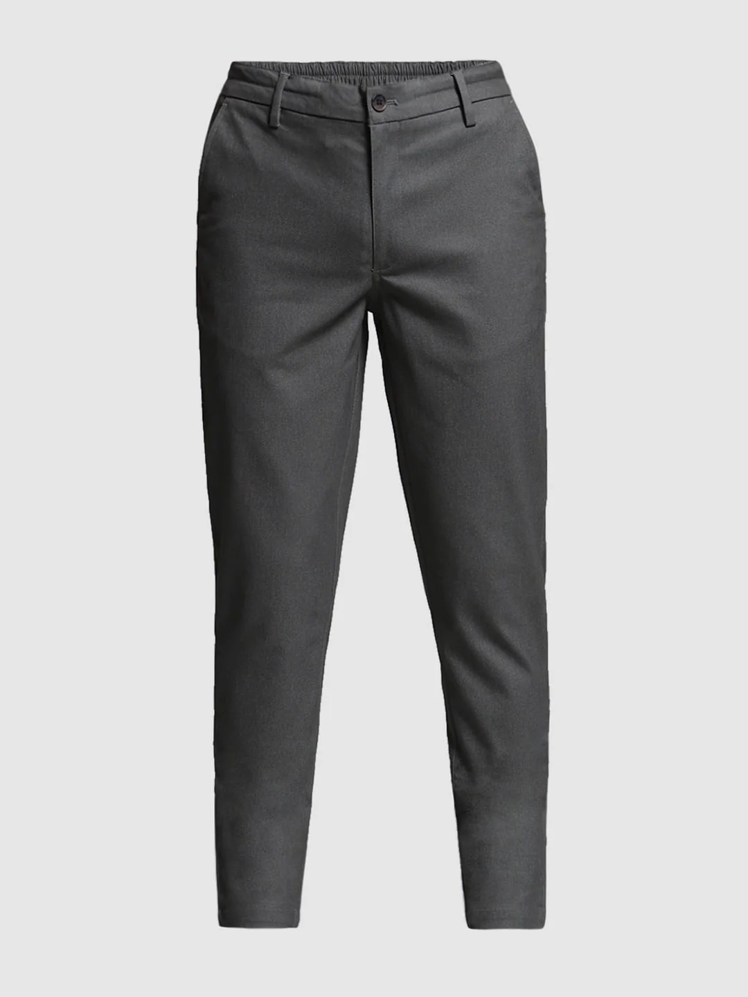 Grey Mid Rise Anti Fit Pants - Image 7