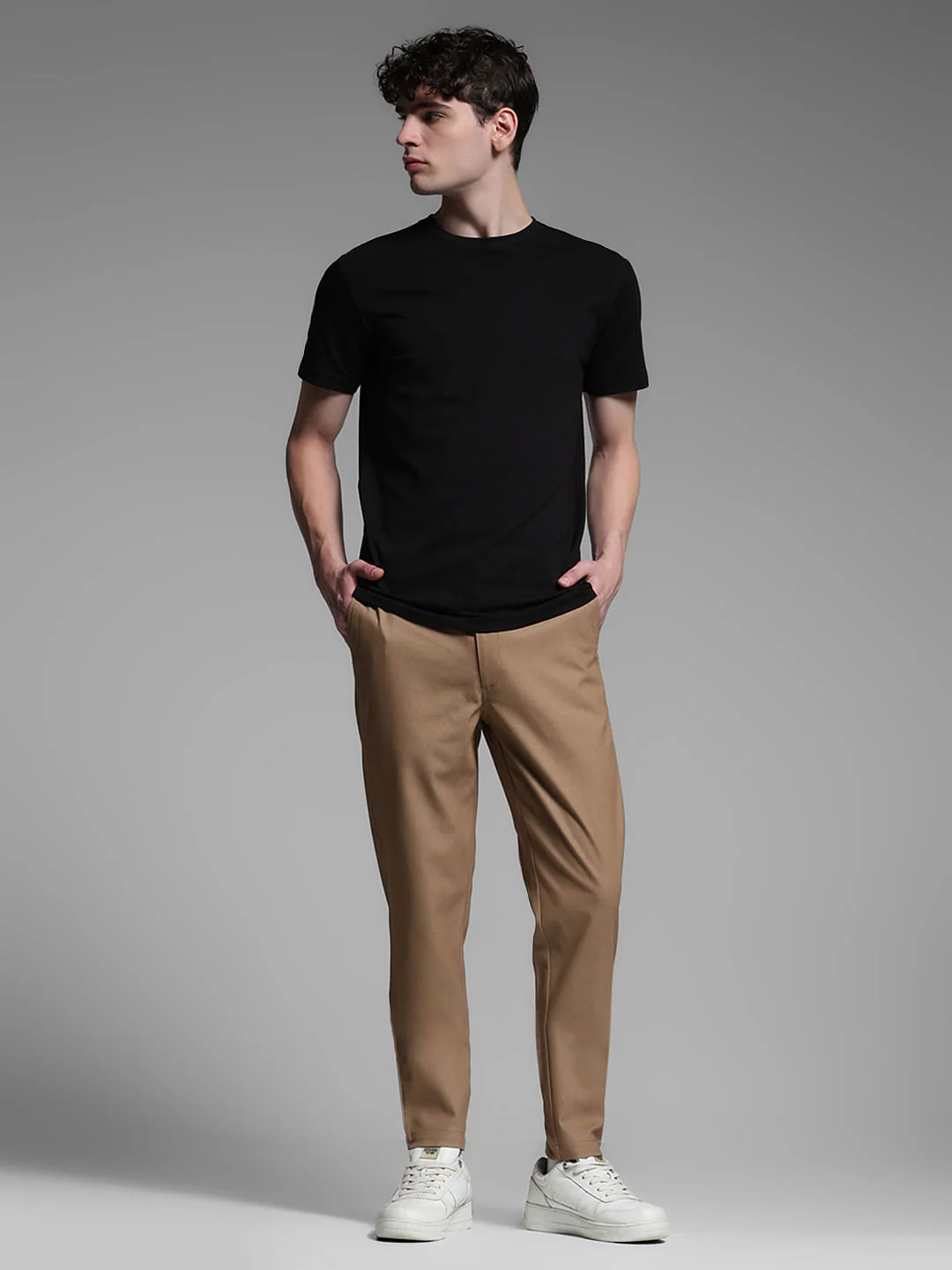 Brown Mid Rise Anti Fit Pants - Image 6