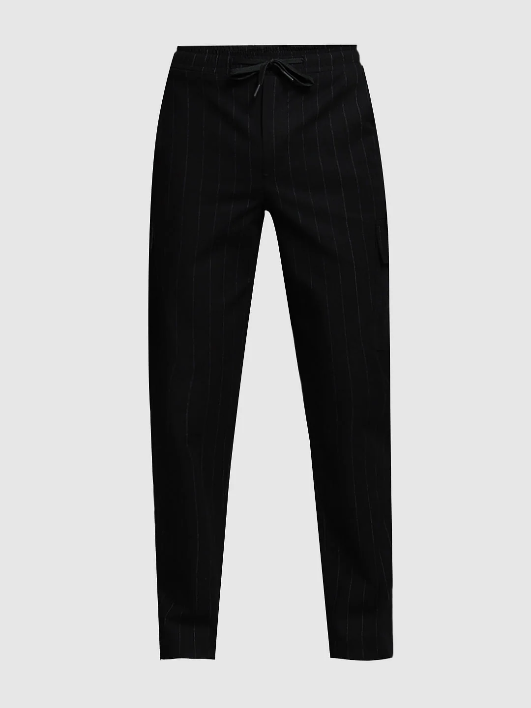 Black Striped Anti Fit Cargos - Image 6