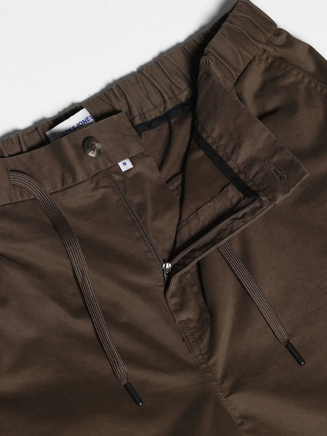 Dark Brown Mid Rise Loose Fit Cargos - Image 5