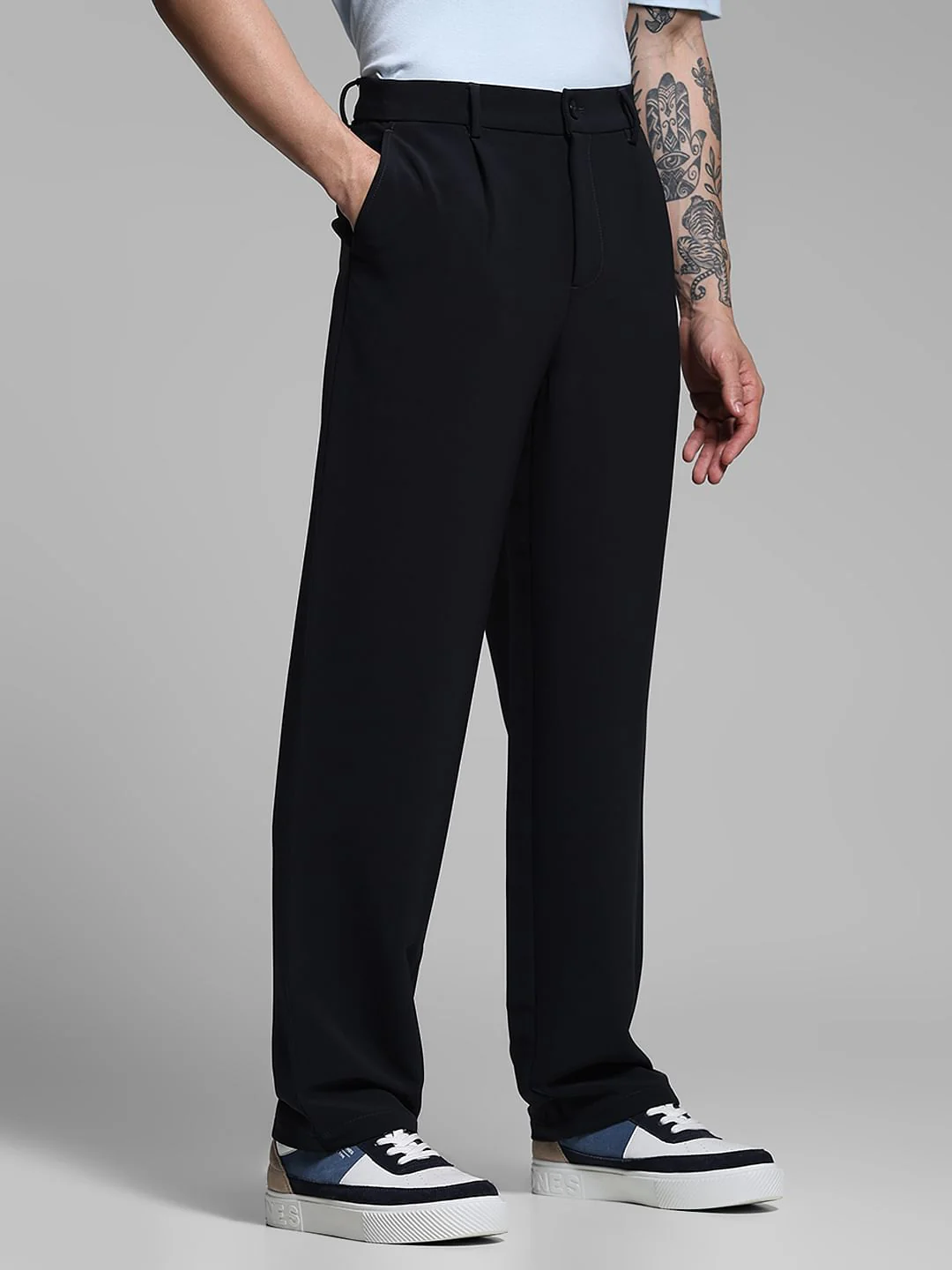 Navy Blue Loose Fit Pants - Image 2
