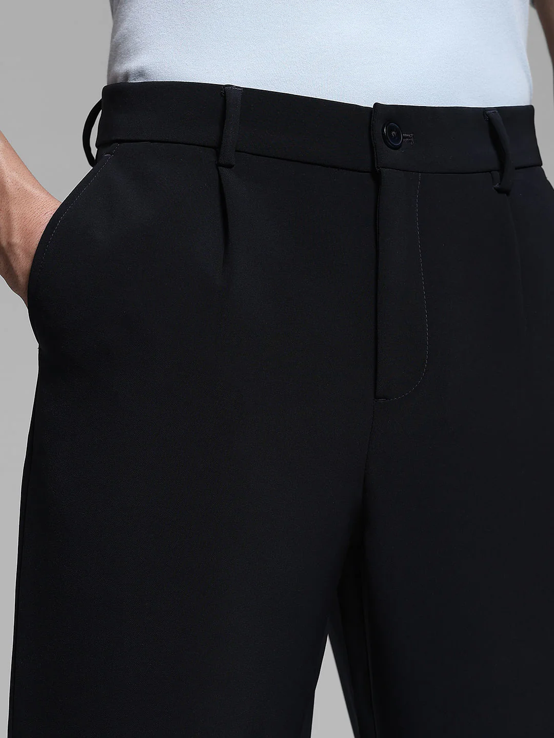 Navy Blue Loose Fit Pants - Image 4