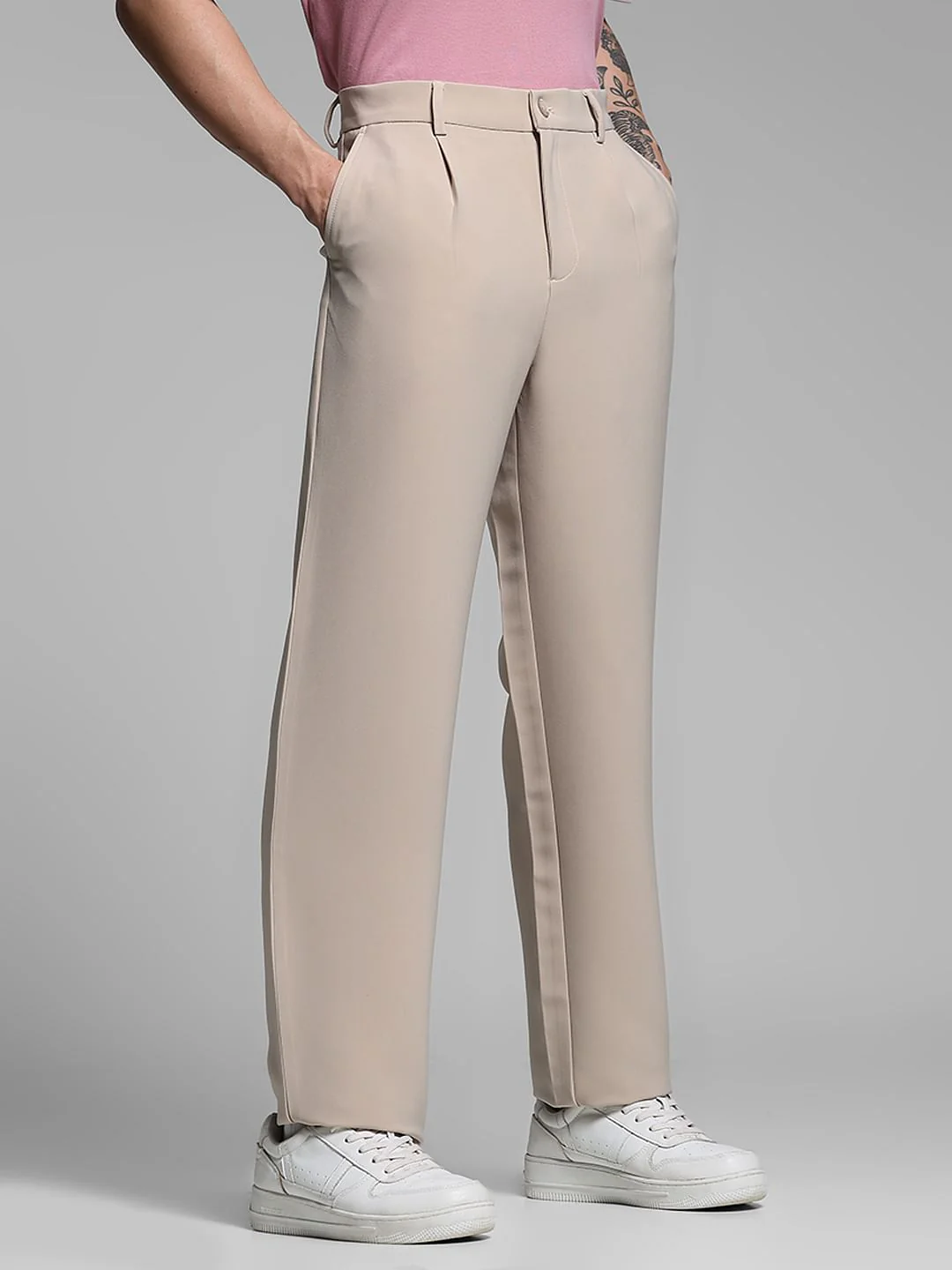 Beige Loose Fit Pants - Image 2