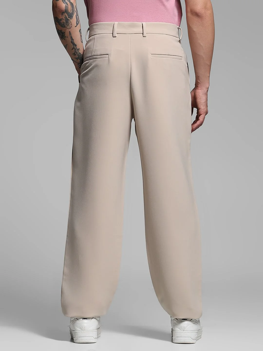 Beige Loose Fit Pants - Image 3