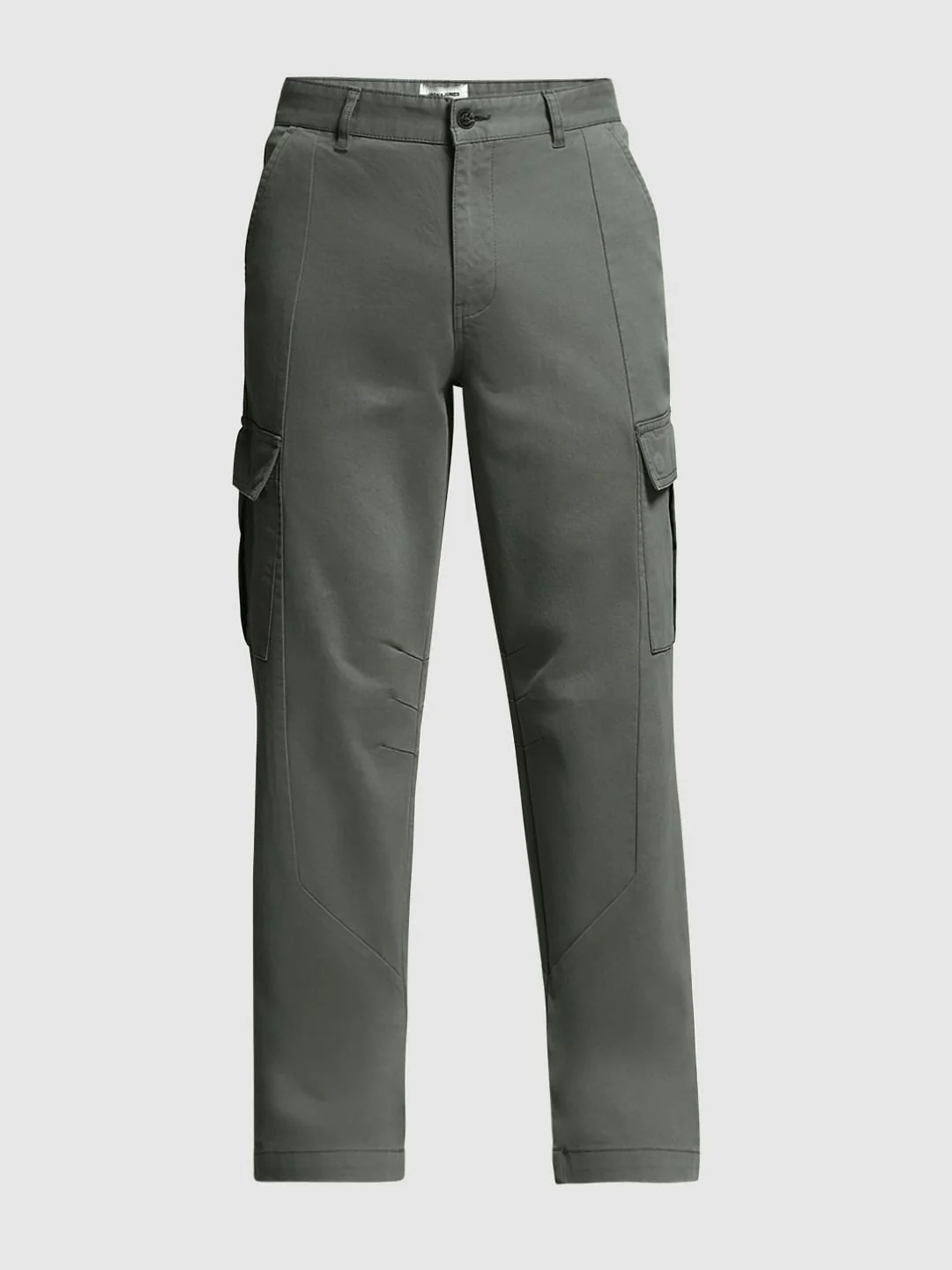 Sage Green Mid Rise Regular Fit Cargos - Image 7