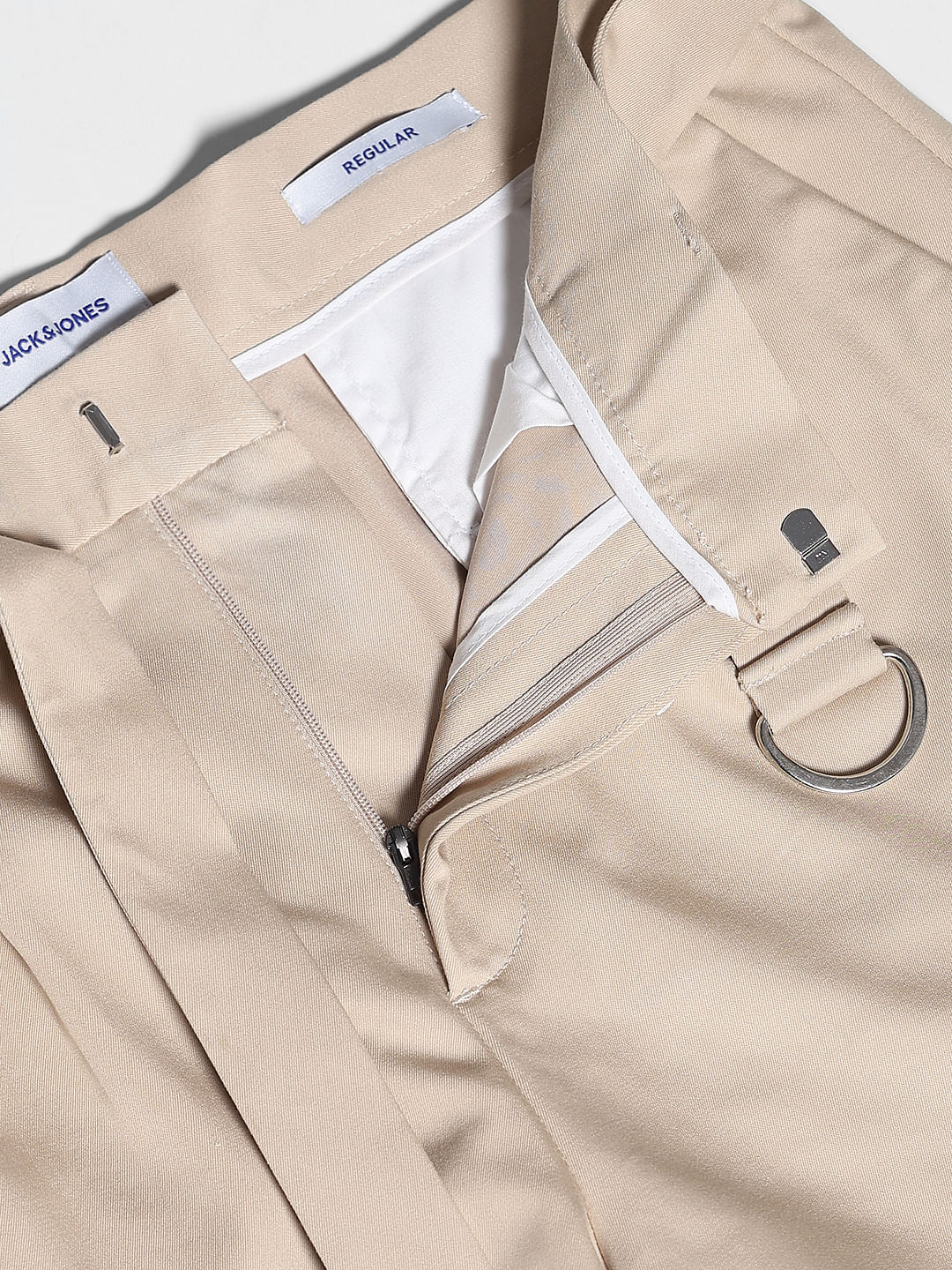 Beige Rayon Loose Fit Pants - Image 5