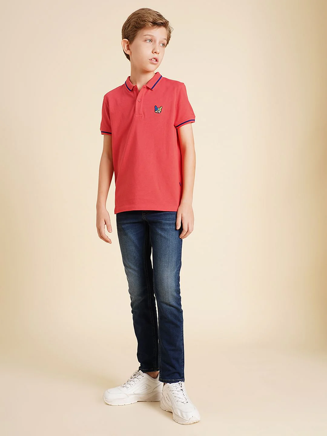 Boys Pink Pique Cotton Polo - Image 5