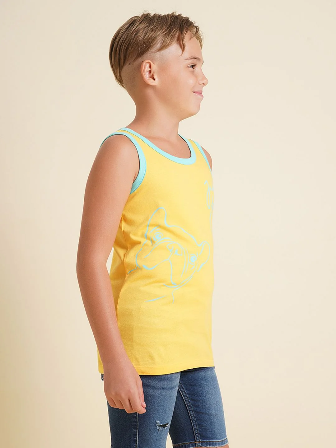 Boys Yellow Doggo Print T-shirt - Image 3