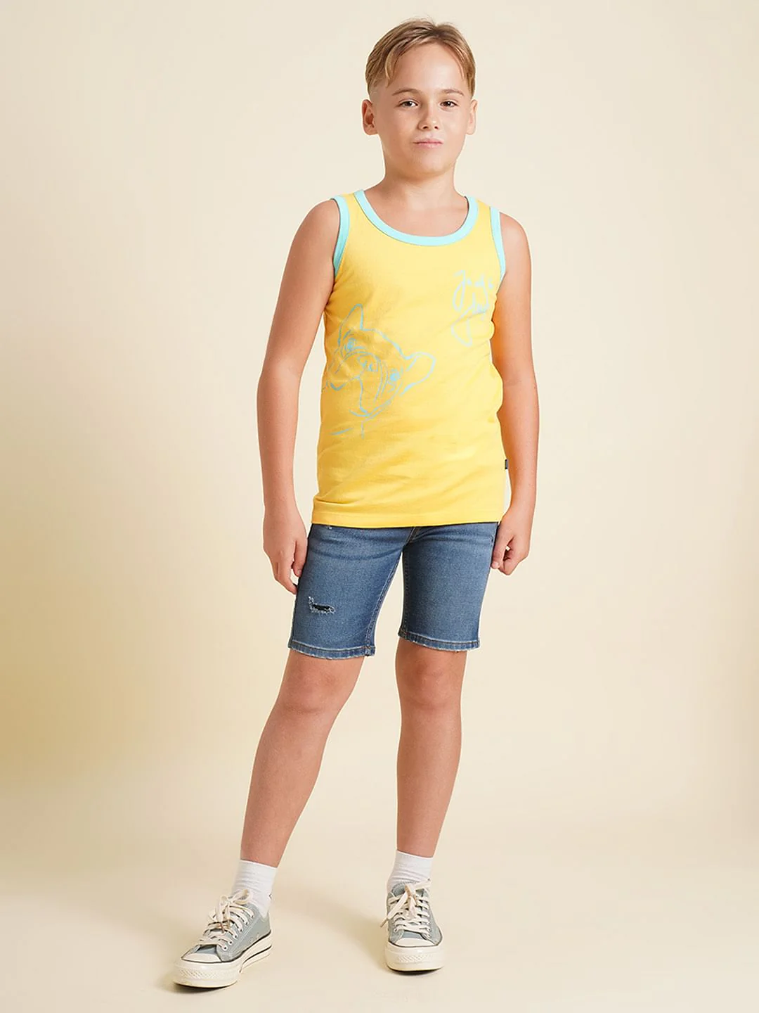 Boys Yellow Doggo Print T-shirt - Image 5