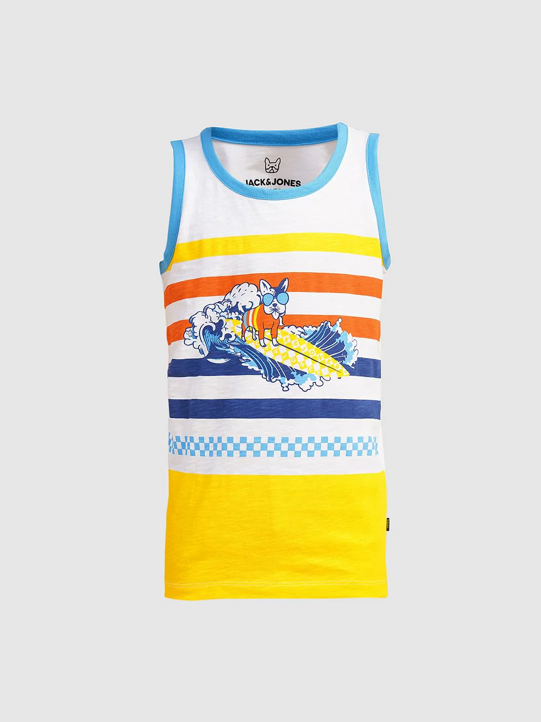 Boys White Colourblocked T-shirt Vest - Image 7