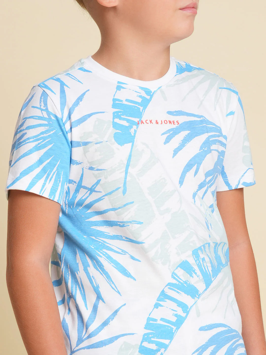 Boys Blue Tropical Print Co-ord Set T-Shirt - Image 6