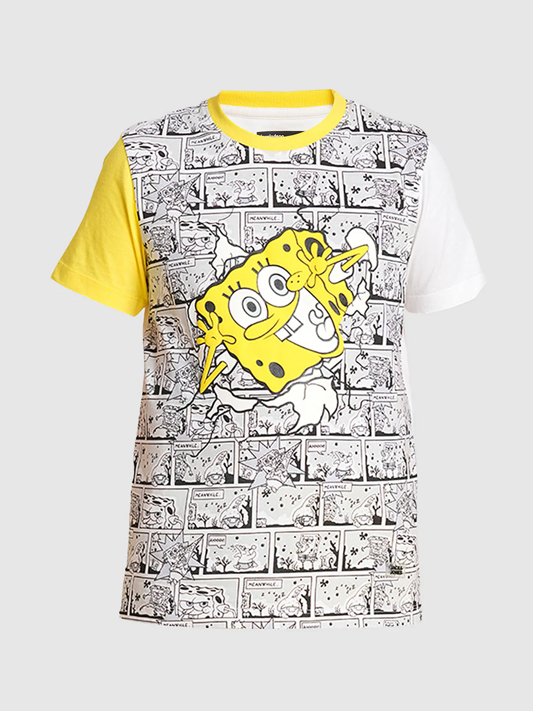 Boys Yellow SpongeBob Print Co-ord Set T-shirt - Image 7
