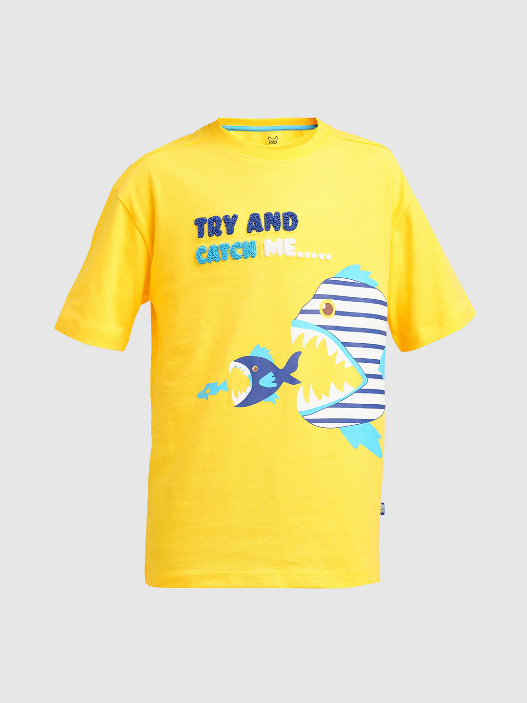 Boys Yellow Printed Cotton T-shirt - Image 7