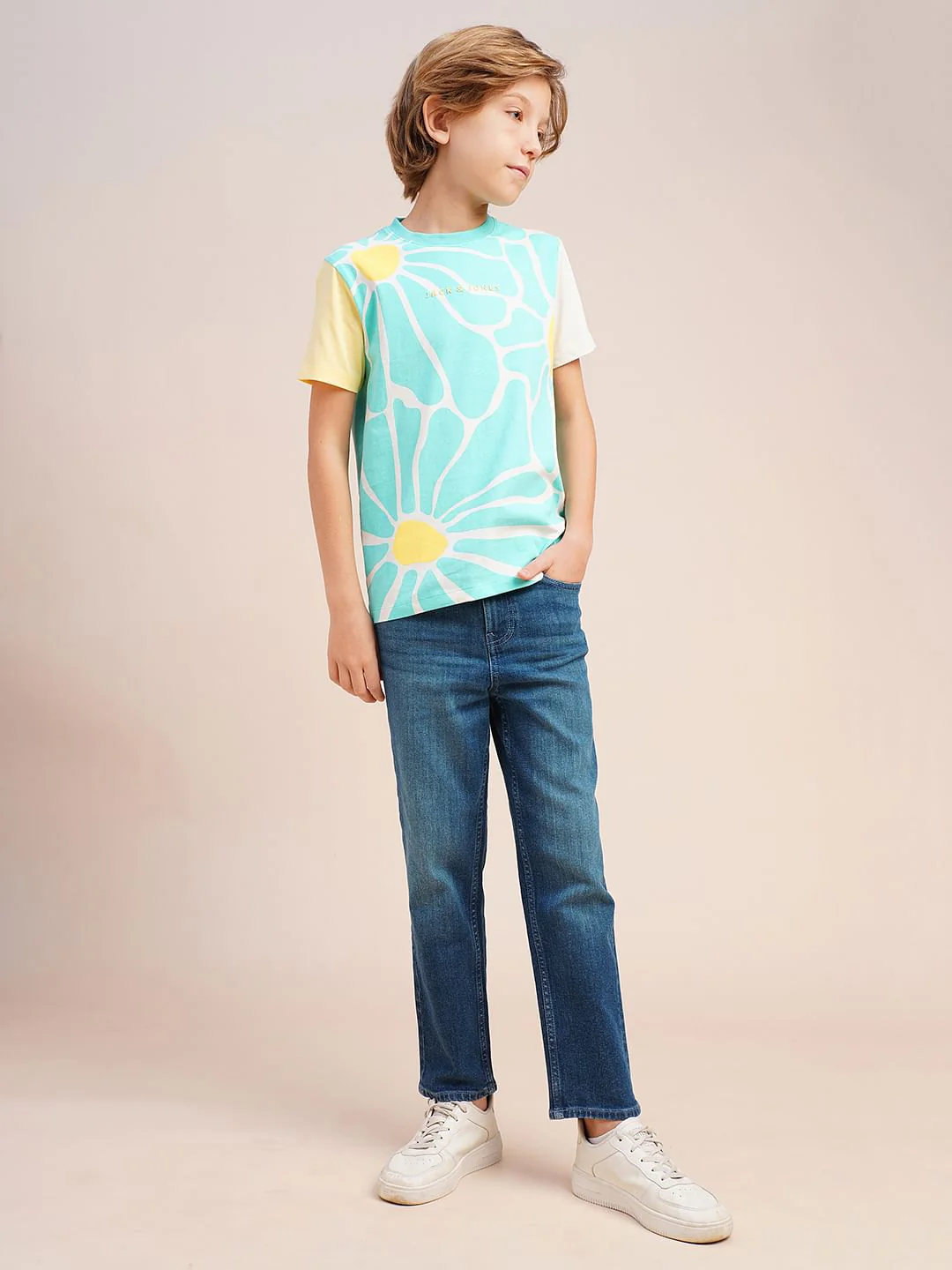 Boys Blue Graphic Print Cotton T-shirt - Image 5