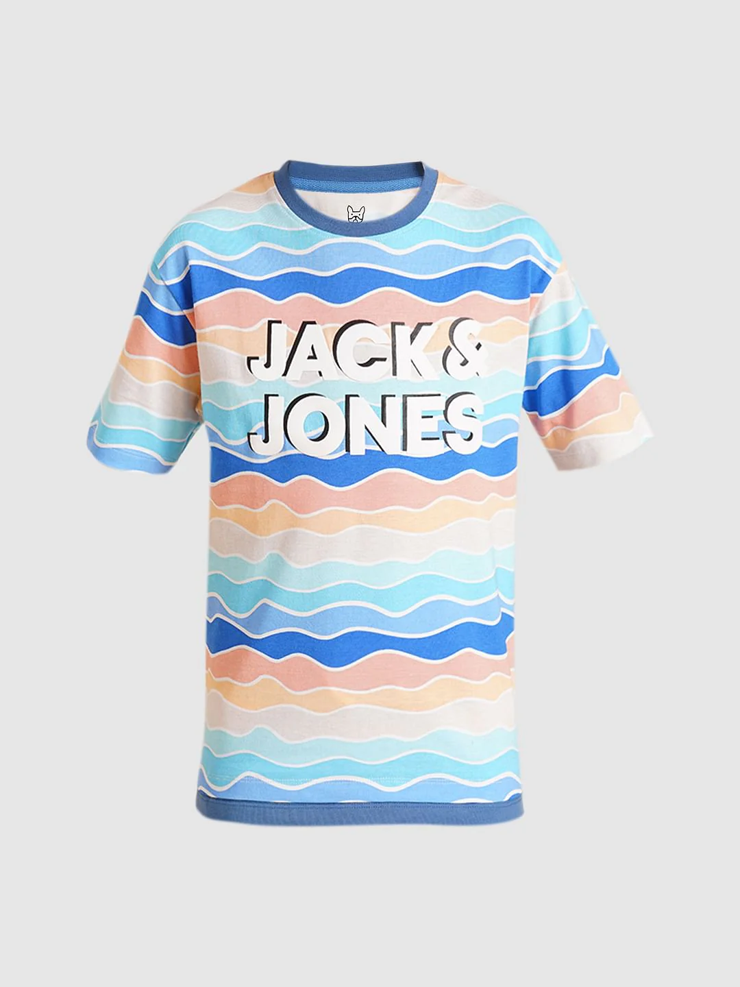 Boys Blue Printed Co-ord Set T-shirt - Image 7
