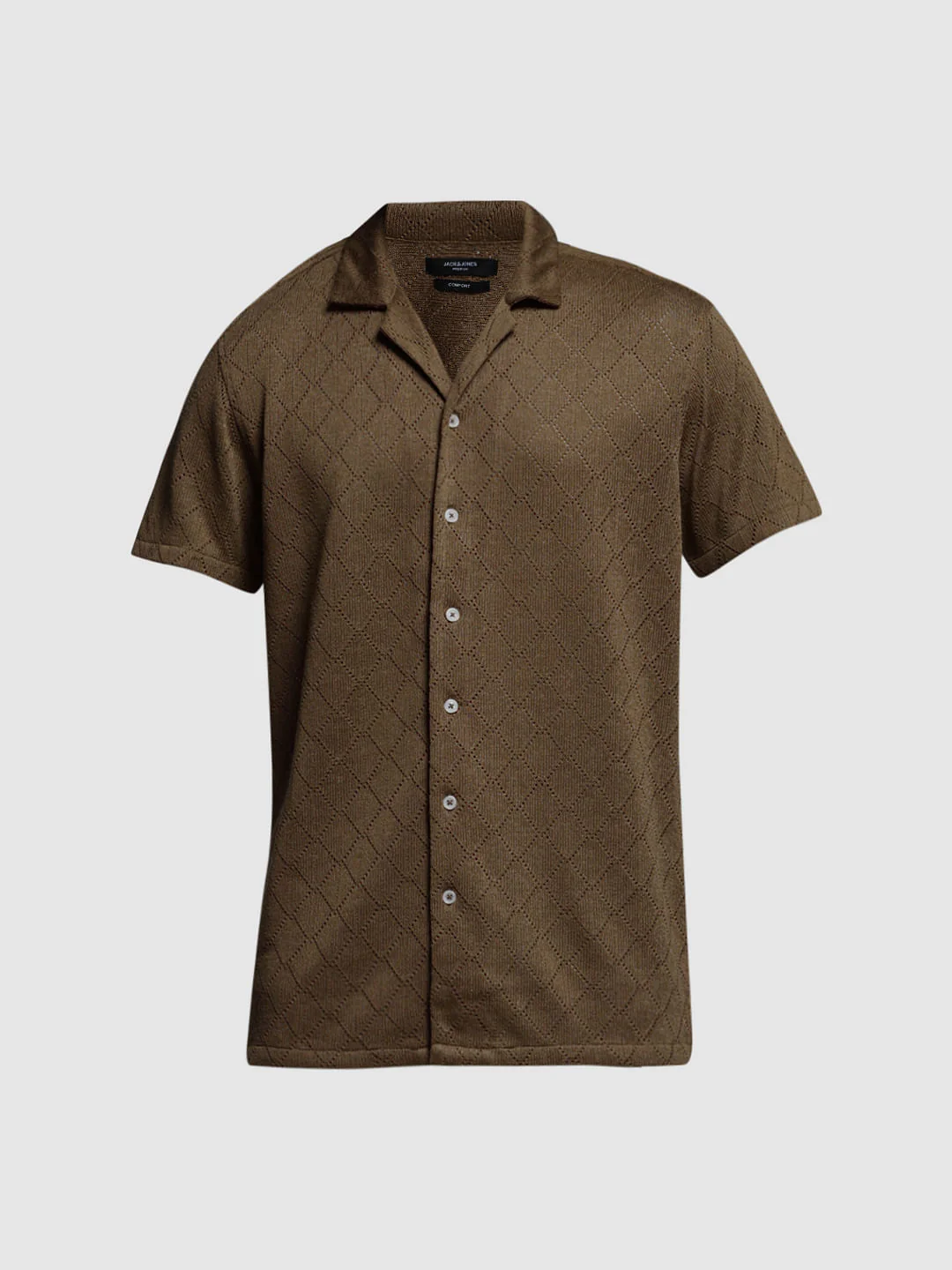 Dark Brown Resort Collar Shirt - Image 7