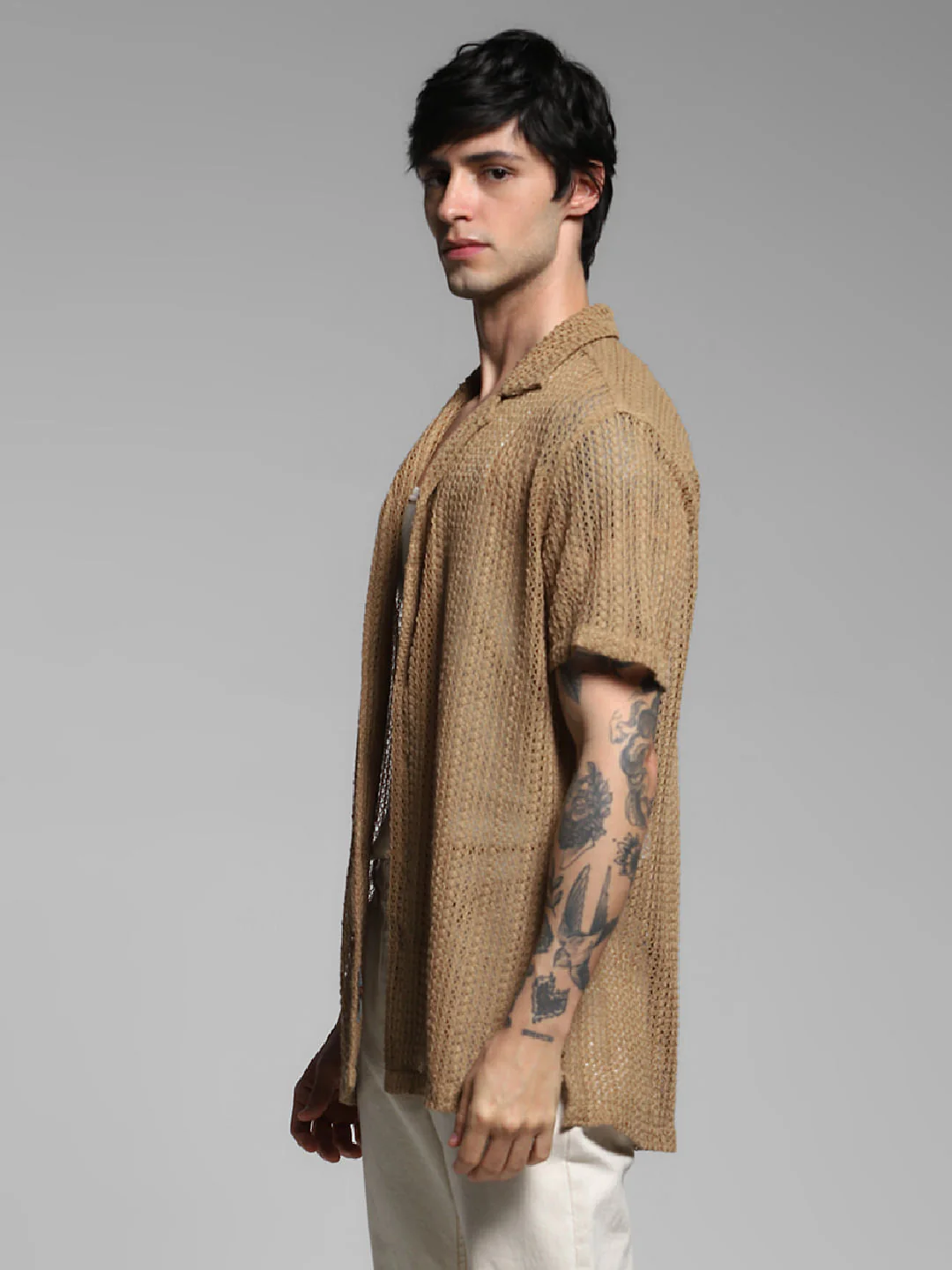 Brown Sheer Overshirt - Image 3