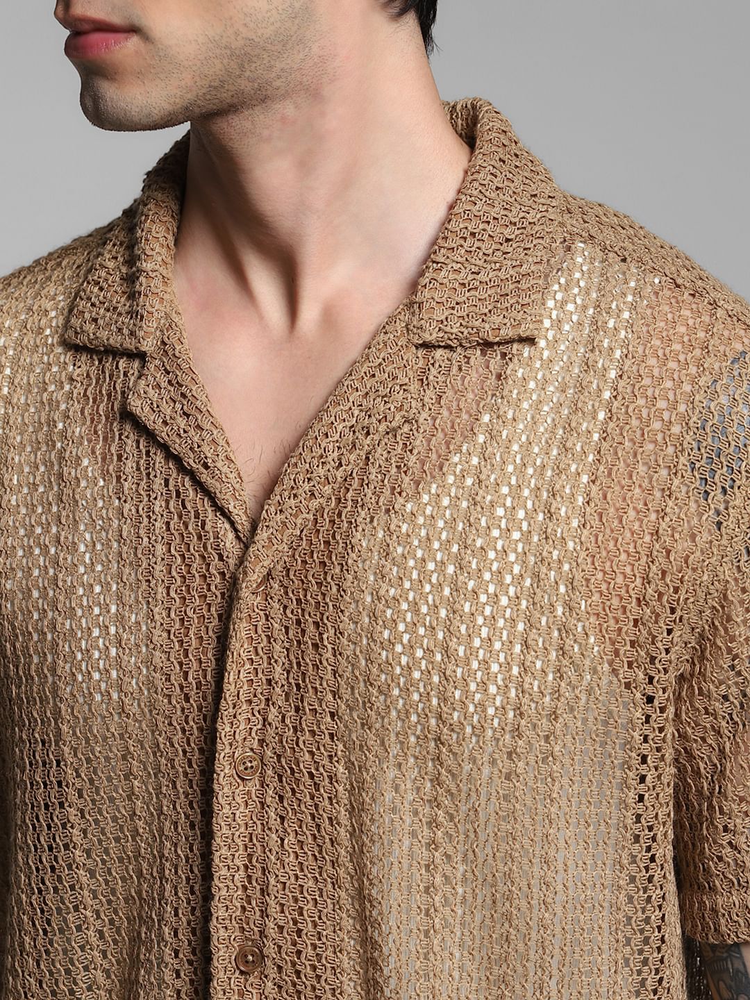 Brown Sheer Overshirt - Image 5