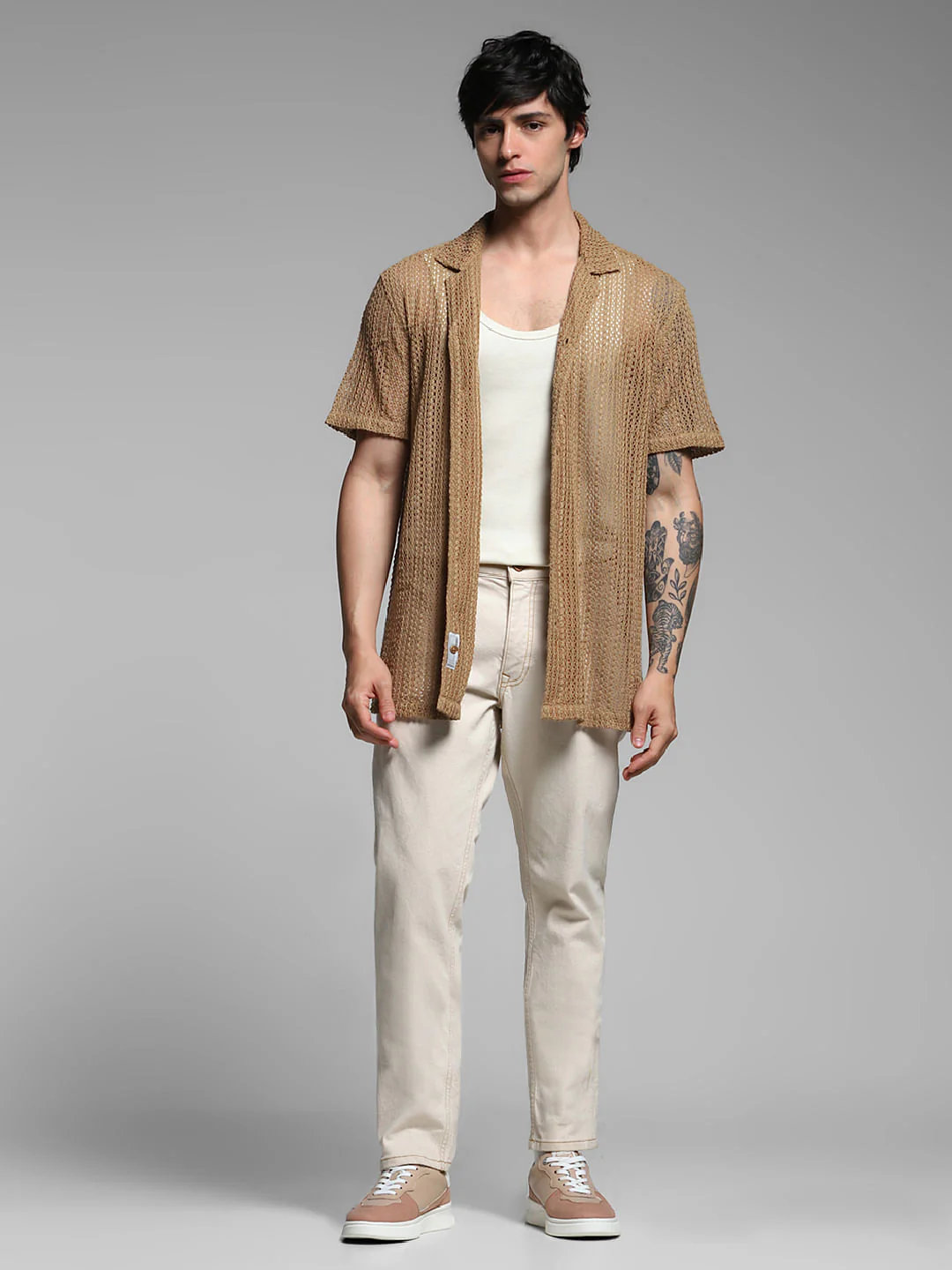 Brown Sheer Overshirt - Image 6