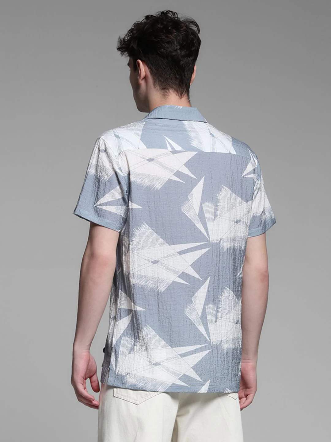 GREY LYOCELL PRINTED SHIRT - Image 4
