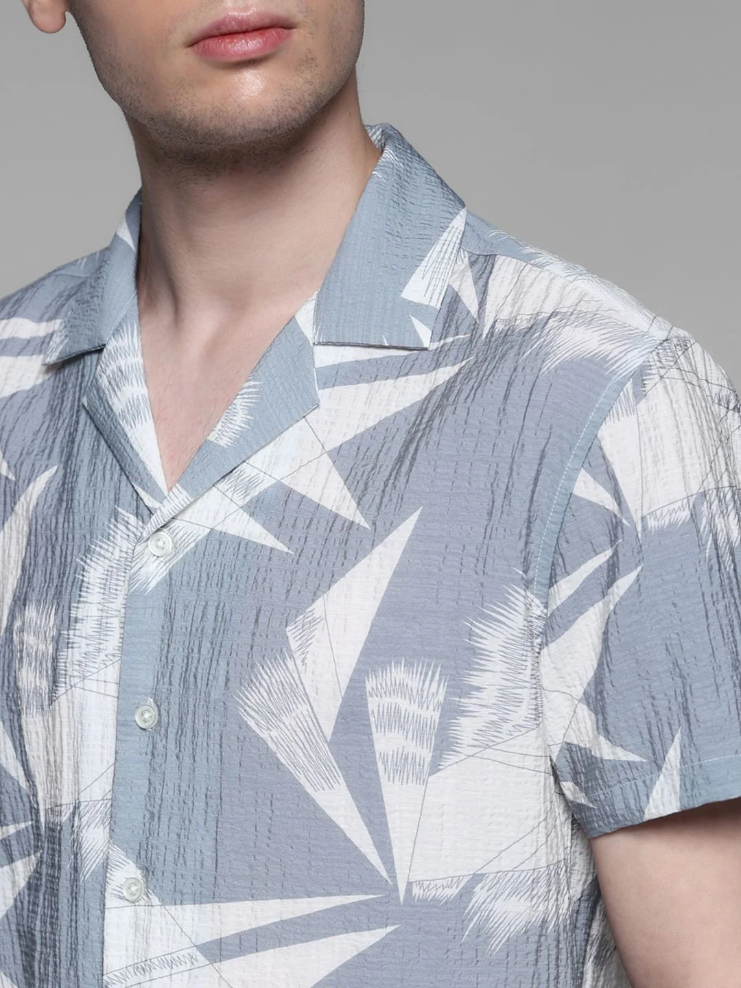 GREY LYOCELL PRINTED SHIRT - Image 5