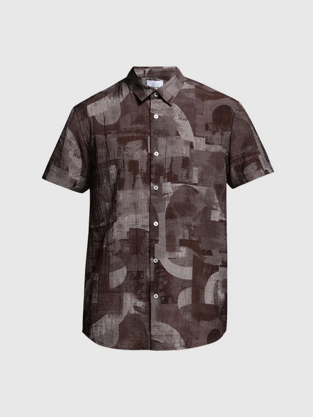 Brown Printed Lyocell Shirt - Image 7