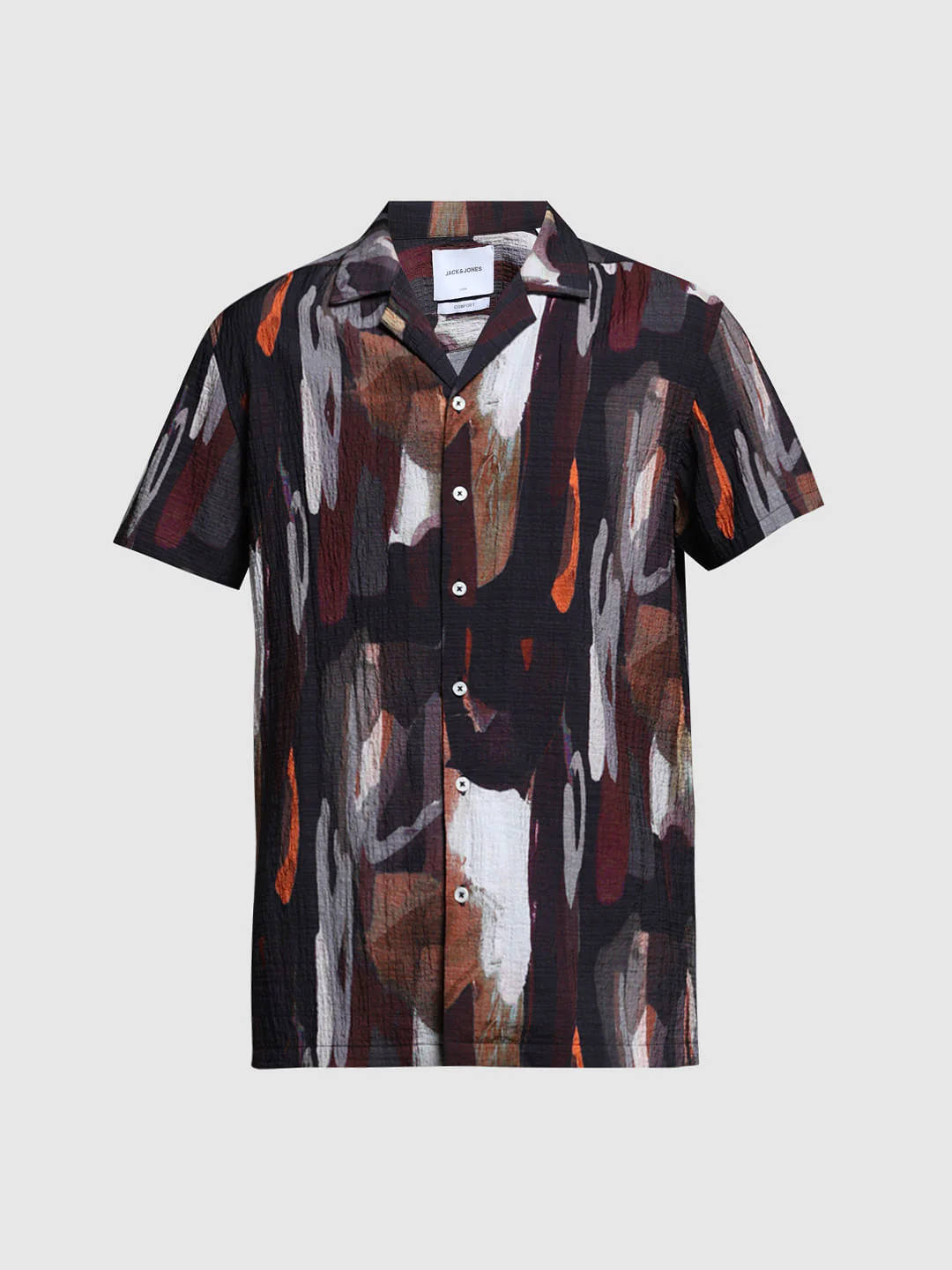 BLACK ABSTRACT PRINT SHIRT - Image 7
