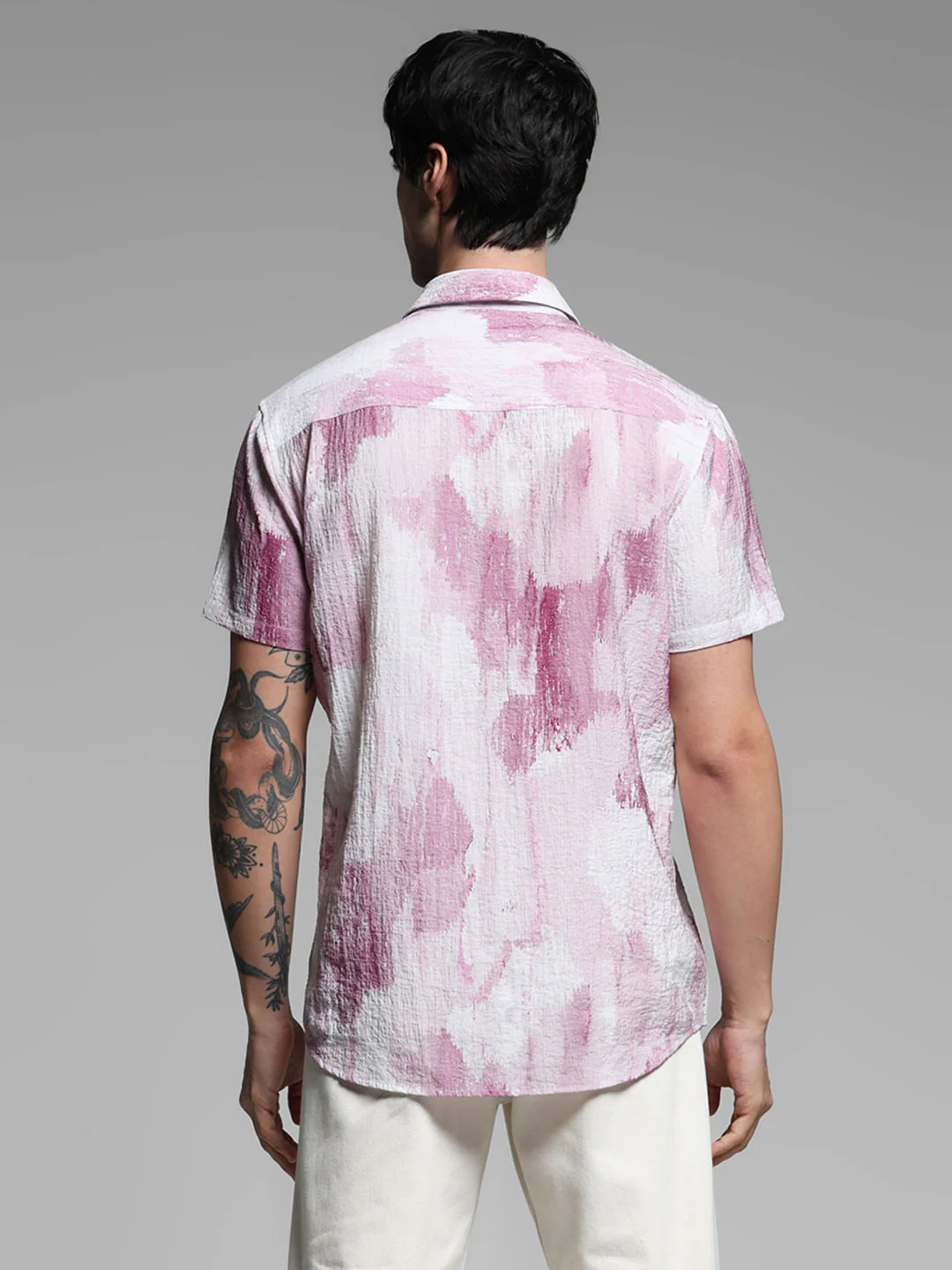 Pink Printed Lyocell Shirt - Image 4