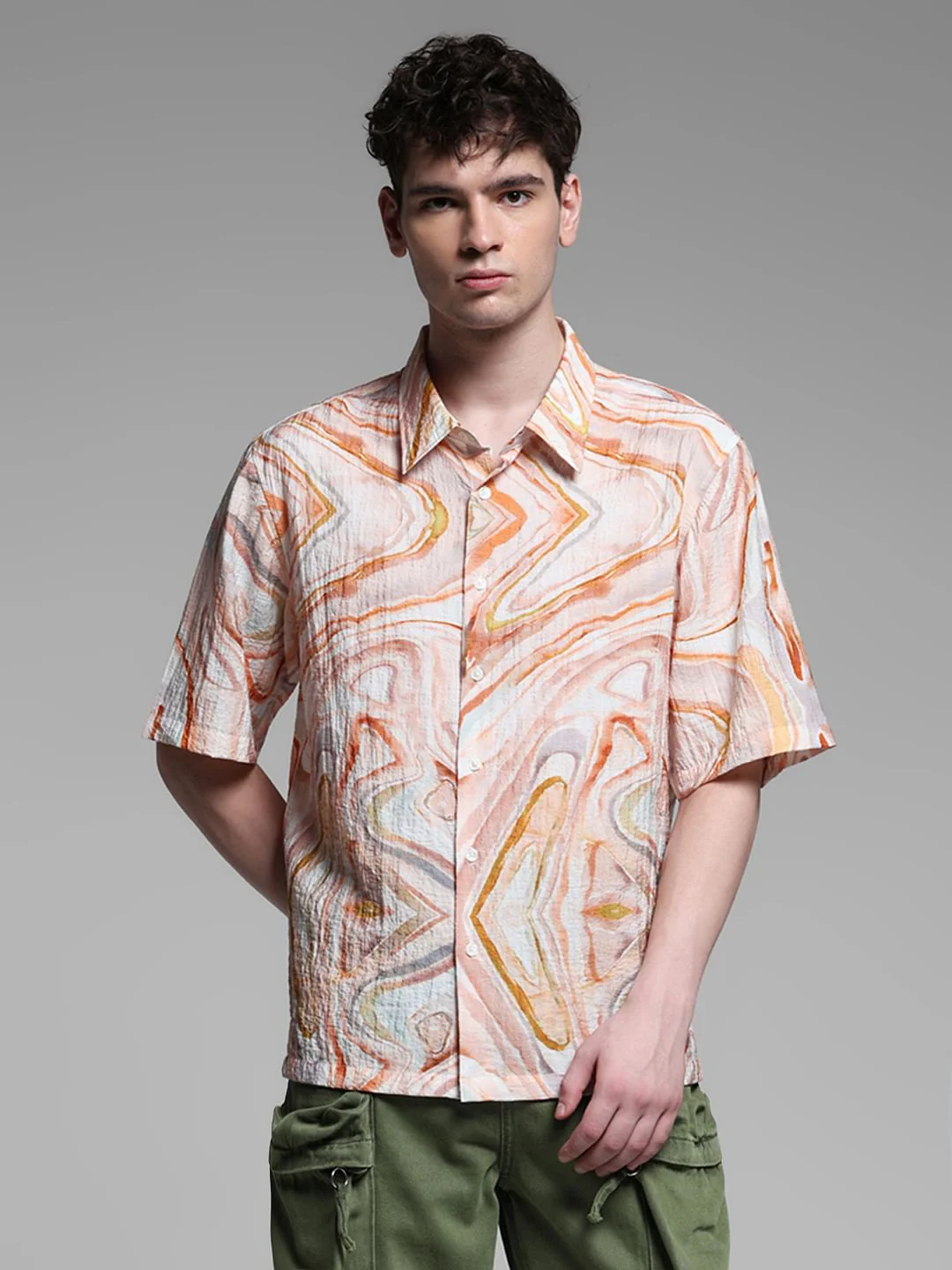 BROWN SHORT SLEEVES SHIRT - Image 2