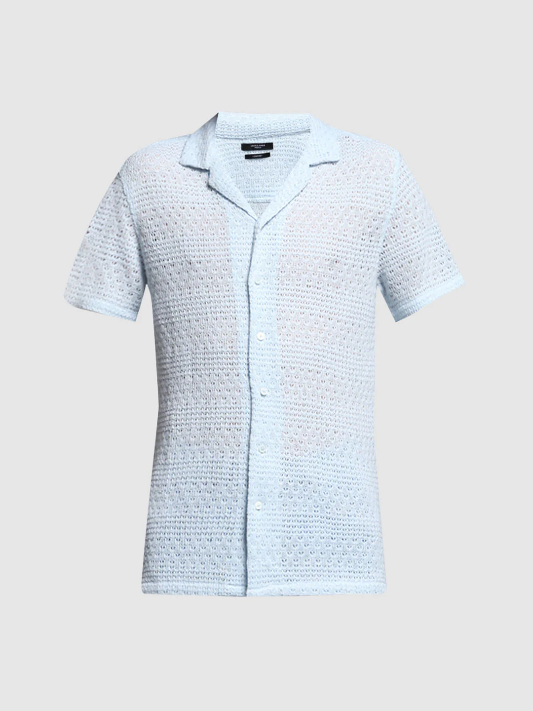 BLUE RESORT COLLAR SHIRT - Image 7