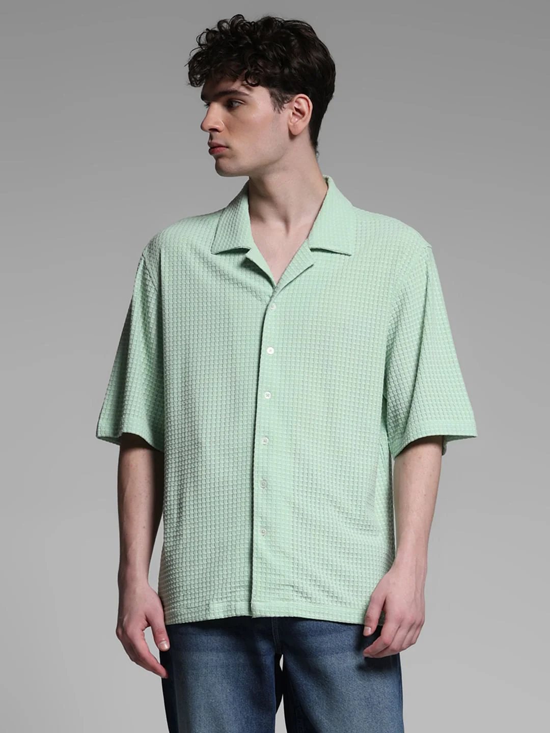 LIGHT GREEN OVERSIZE SHIRT - Image 2