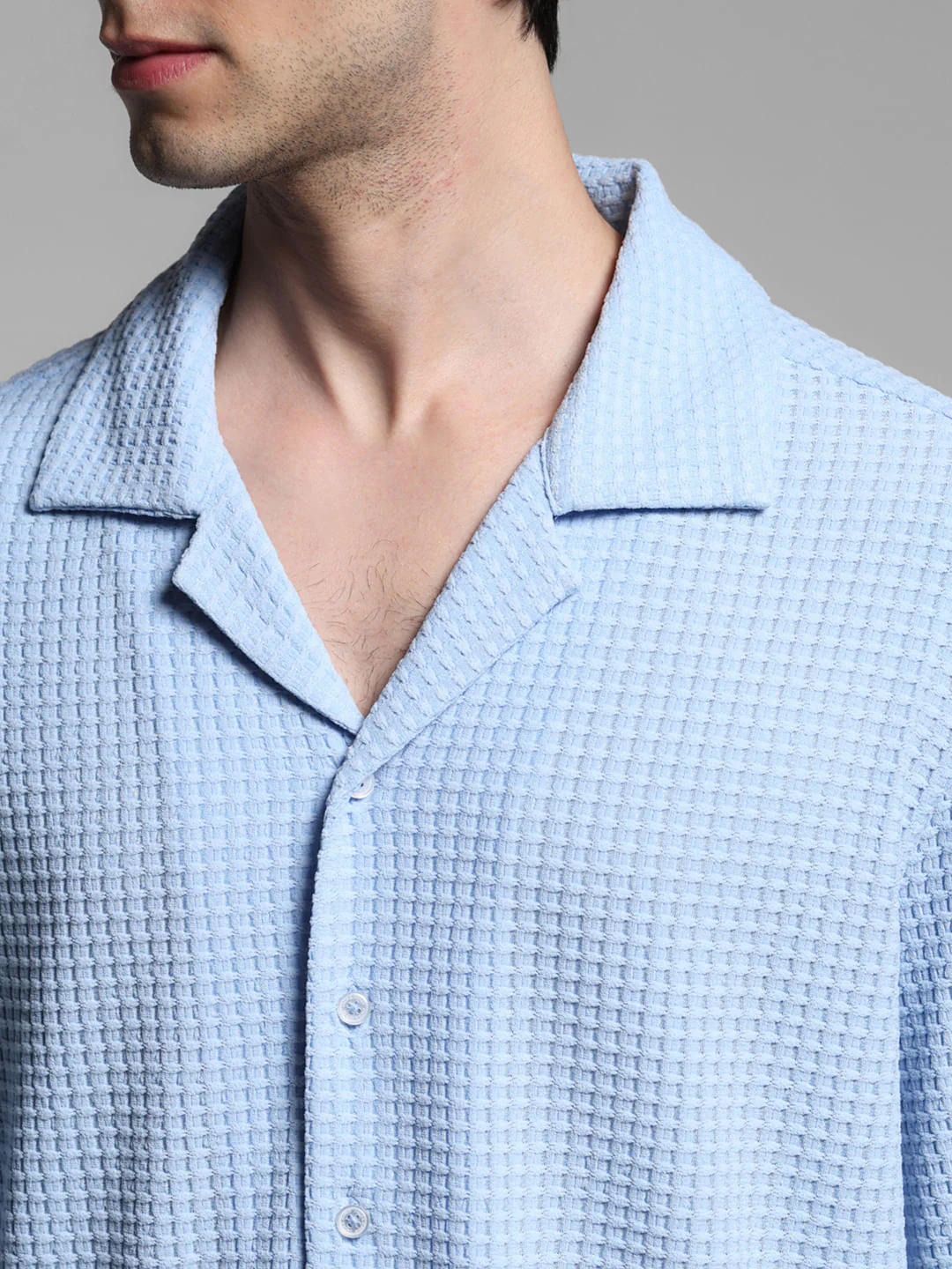 Blue Oversized Short Sleeves Shirt - Image 5