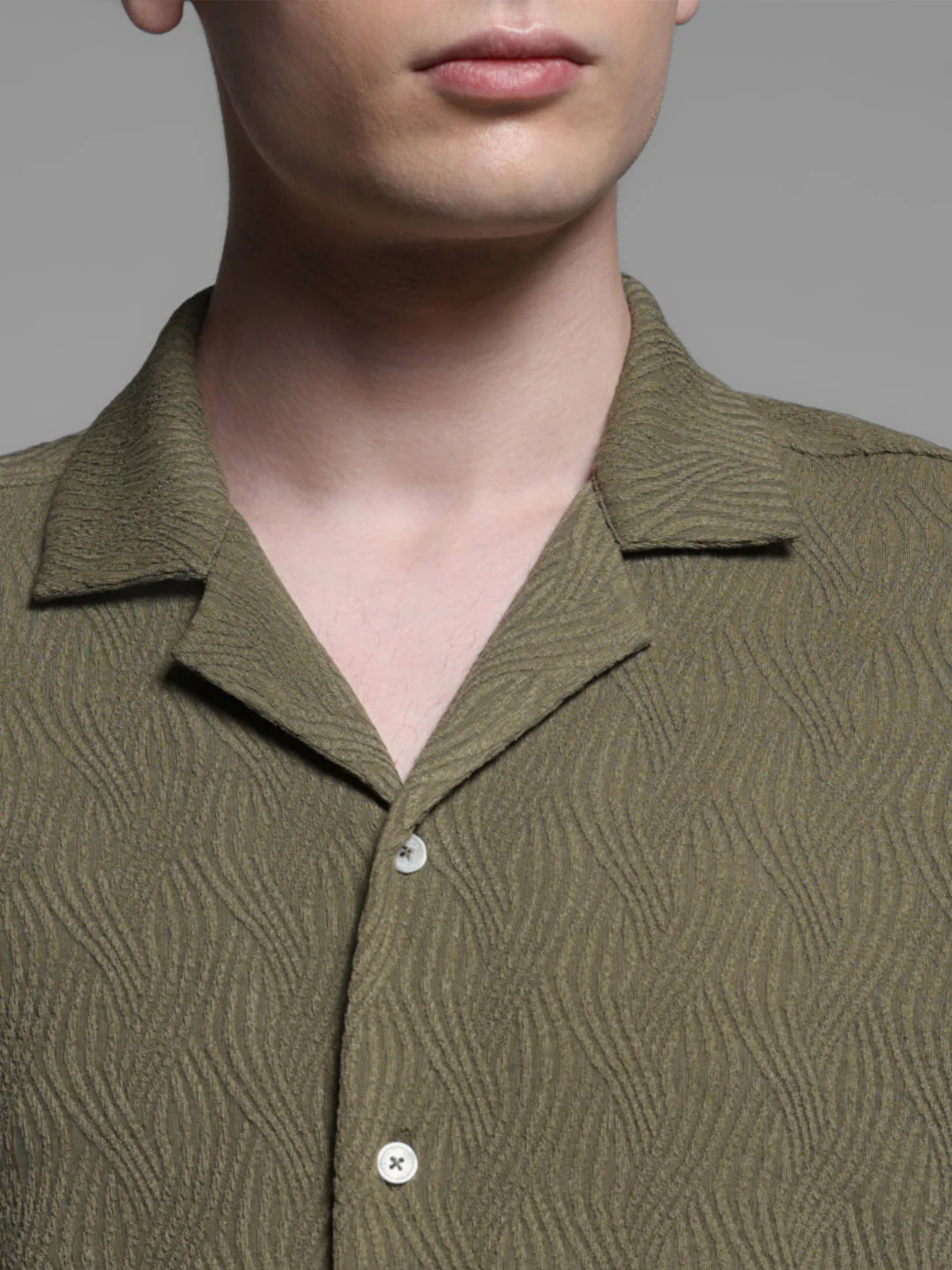 GREEN RESORT COLLAR SHIRT - Image 5