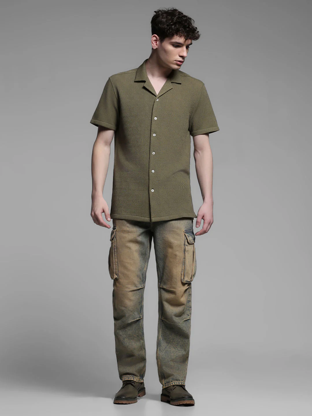 GREEN RESORT COLLAR SHIRT - Image 6