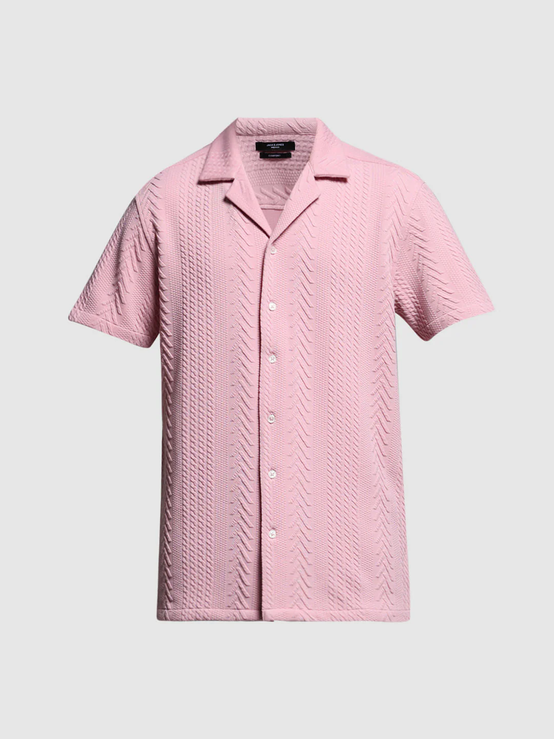 Lilac Textured Short Sleeves Shirt - Image 7