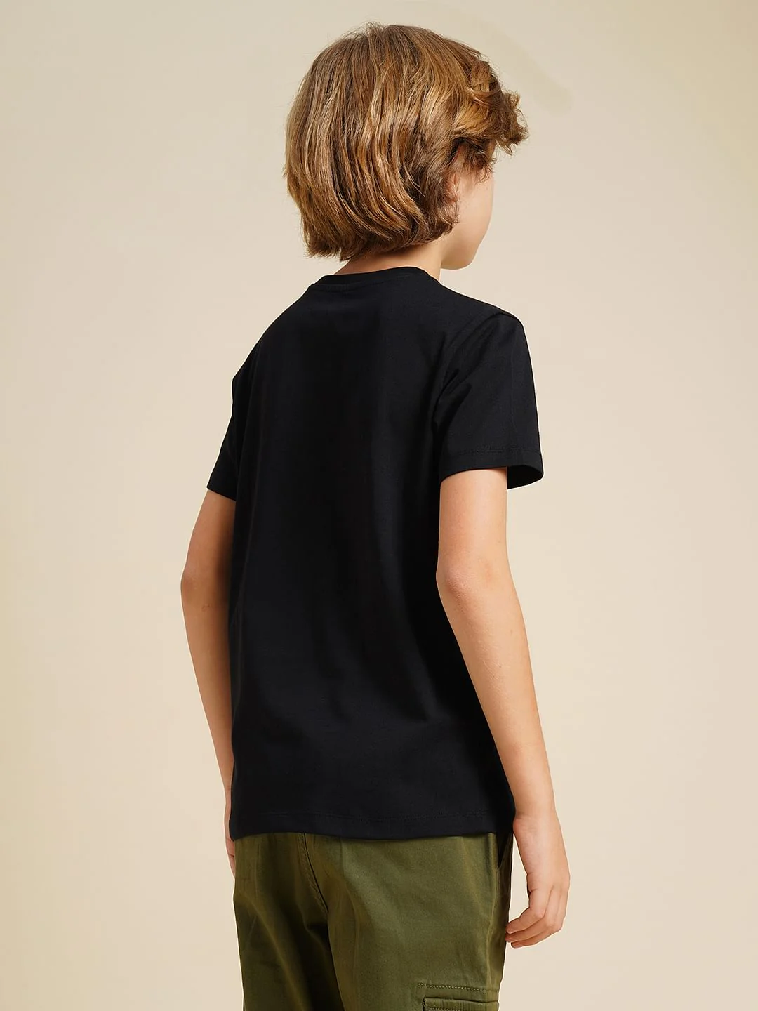 Boys Black Embroidered Doggo Print T-shirt - Image 4