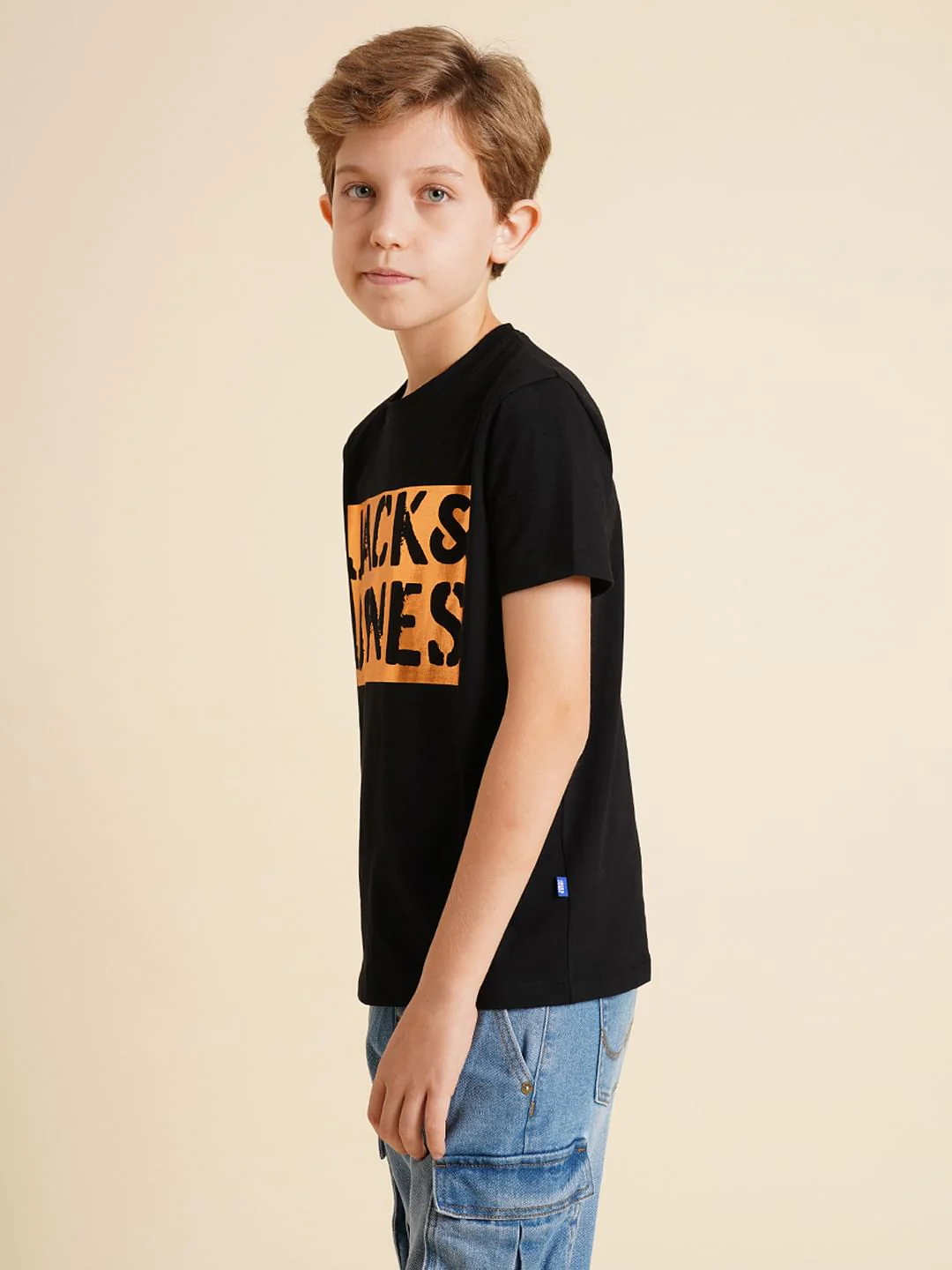 Boys Black Foil Logo Print T-shirt - Image 3