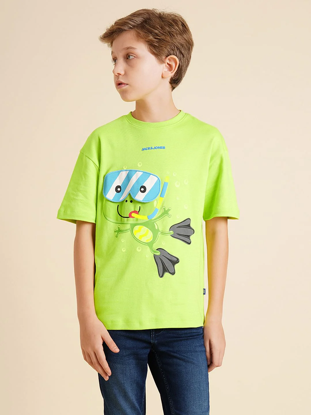 Boys Green Interactive Graphic Print T-shirt - Image 2