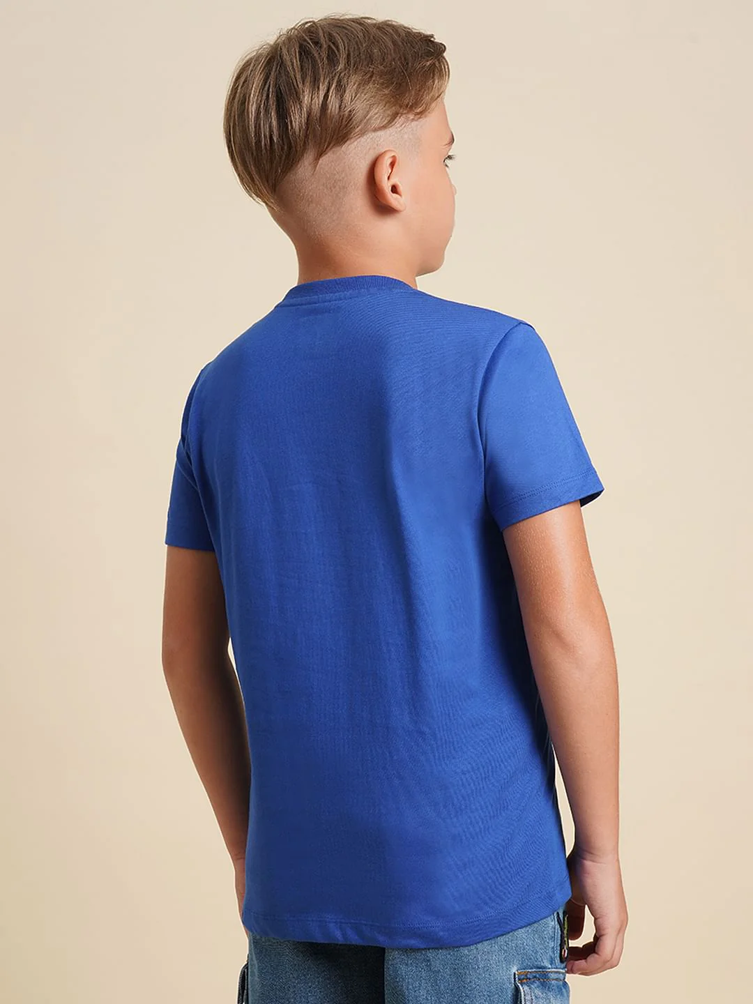 Boys Blue Embellished Print T-shirt - Image 3