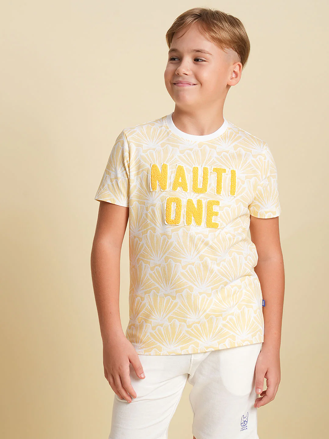 Boys Yellow Nautical Print T-Shirt - Image 2