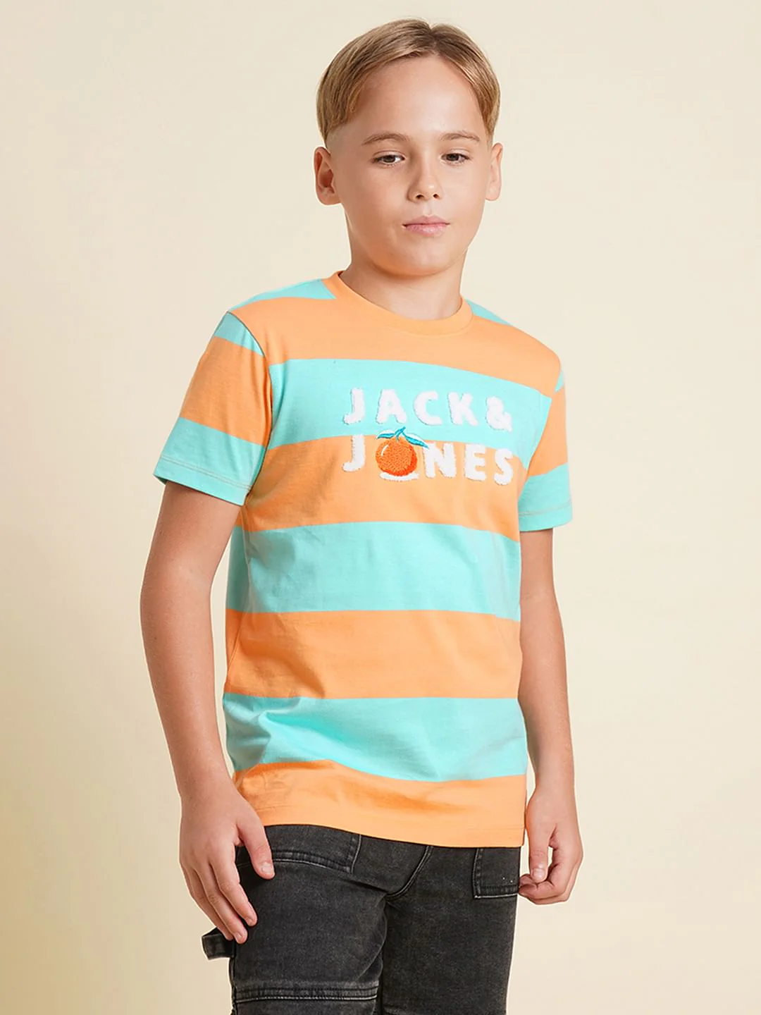 Boys Blue Colourblocked Cotton T-shirt - Image 2