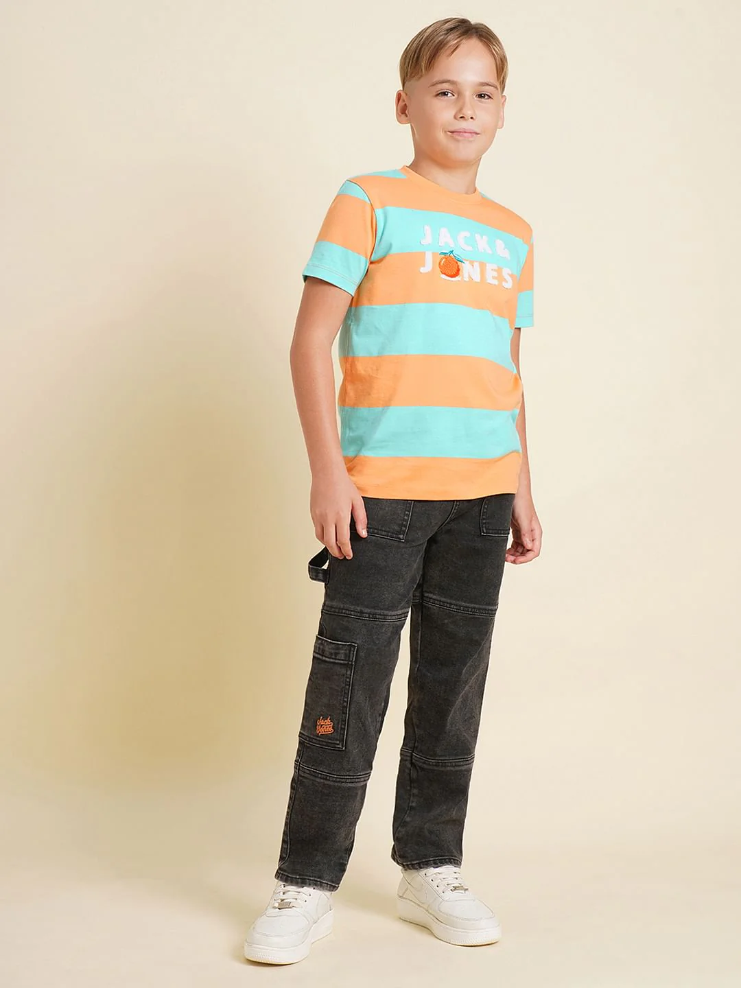 Boys Blue Colourblocked Cotton T-shirt - Image 5