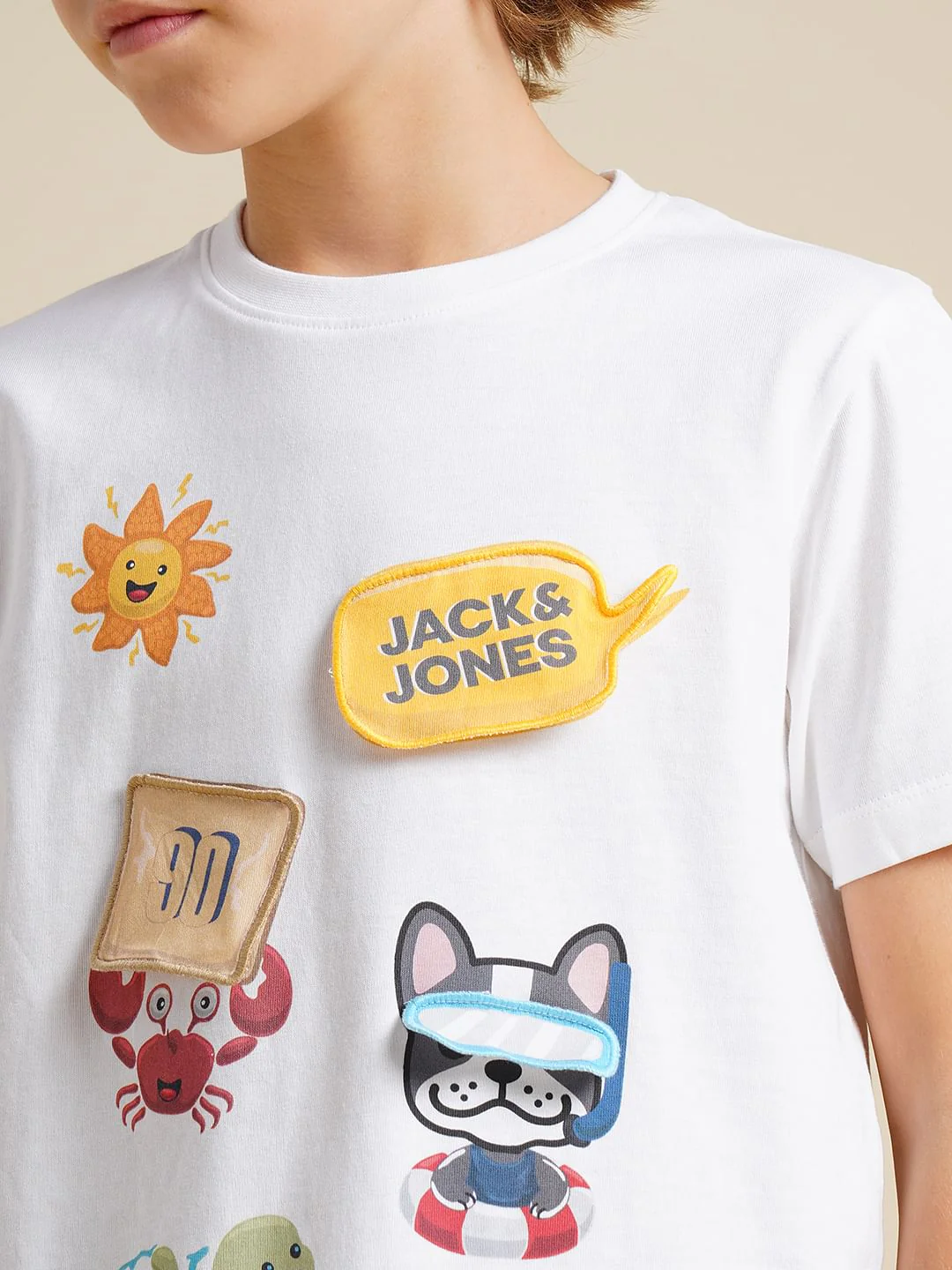 Boys White Graphic Print T-Shirt - Image 6