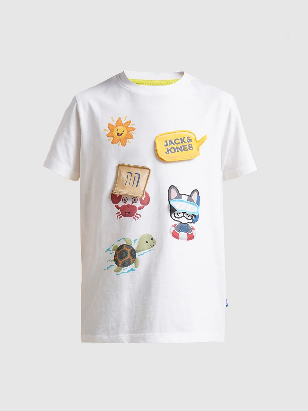 Boys White Graphic Print T-Shirt - Image 7