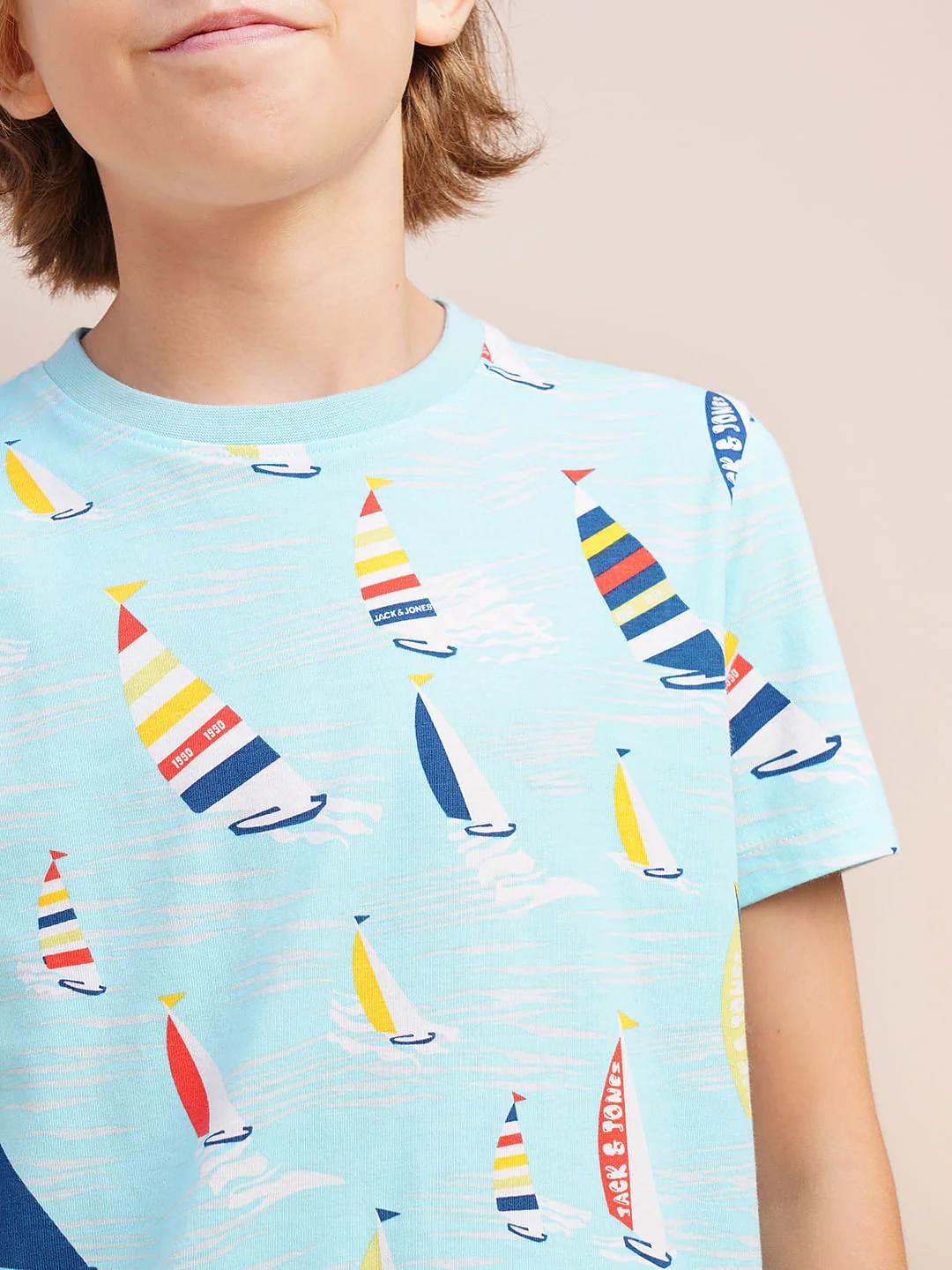 Boys Blue Sailing Boats Print T-shirt - Image 6