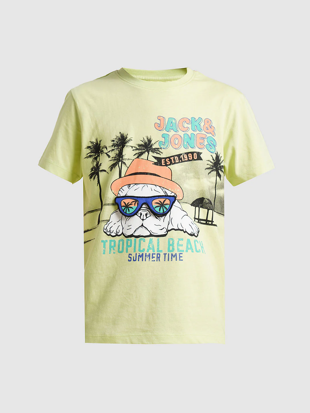 Boys Green Printed Cotton T-shirt - Image 7