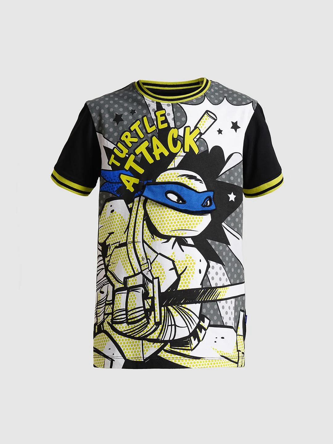 Boys Black Ninja Turtles Print T-shirt - Image 7