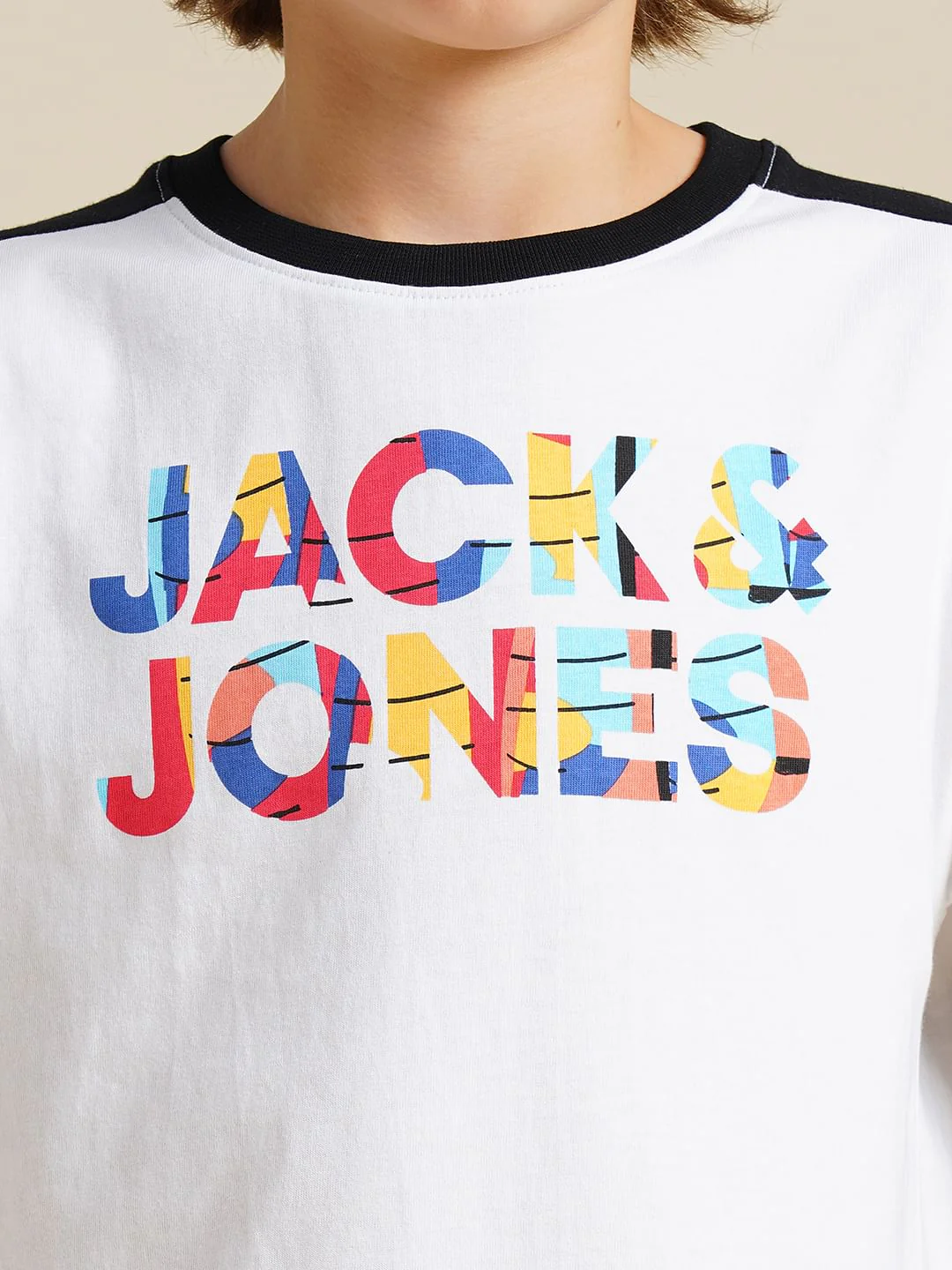 Boys White Logo Print Oversized T-shirt - Image 6