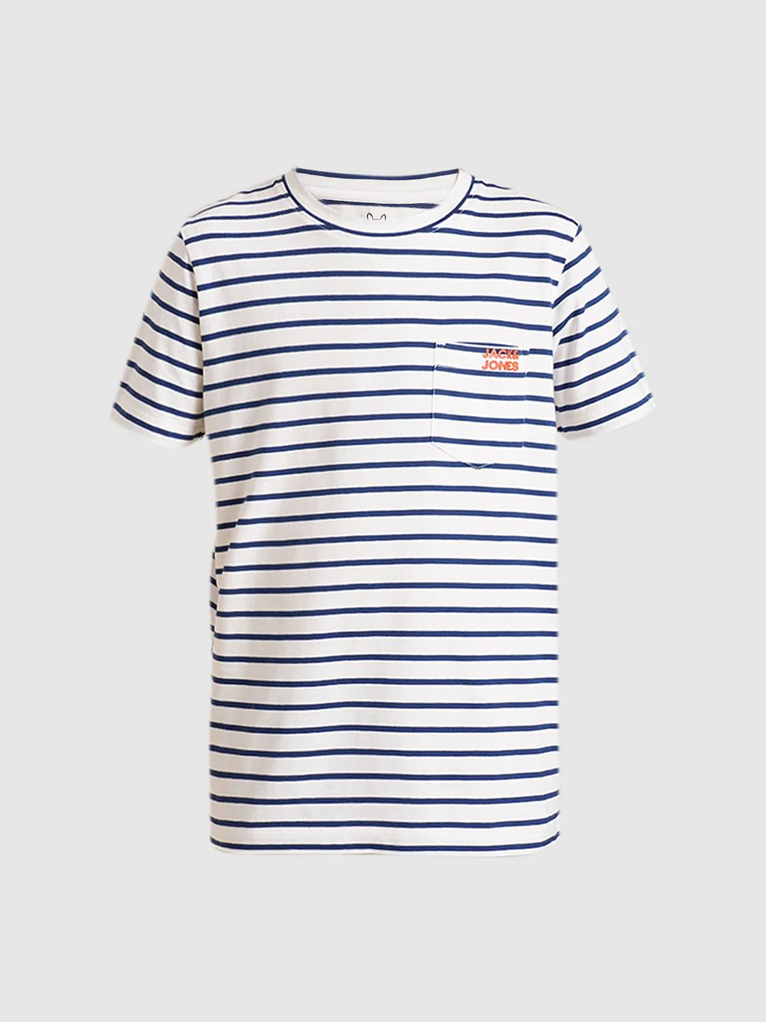 Boys White Striped Cotton T-shirt - Image 7