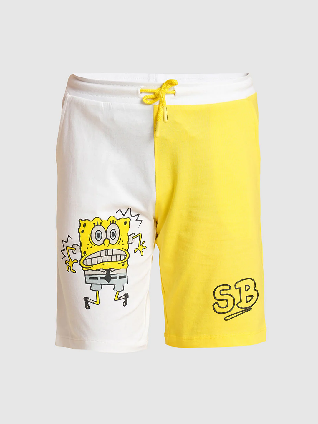 Boys Yellow SpongeBob Print Co-ord Set Shorts - Image 7